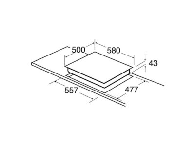 CDA HG6151 60cm Stainless Steel 4 Burner Gas Hob