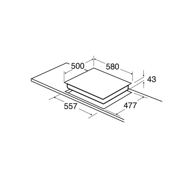 CDA HG6151 60cm Stainless Steel 4 Burner Gas Hob