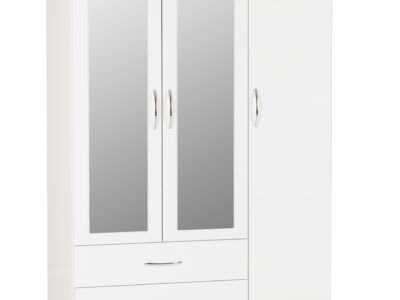 NVD 3 Door 2 Drawer Mirrored Wardrobe