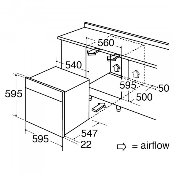 CDA SC621SS Built-In Single Oven 59L