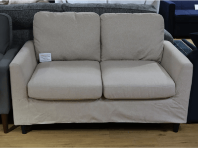 Beige 2 Seater Loose Cover Sofa (Clearance Line)