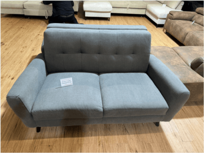 Boston 2 Seater Mid Grey Upholstered Sofa (Clearance Line)