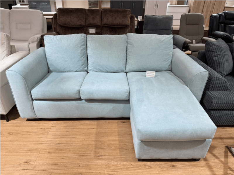 Cheryl Duck Egg Blue Corner Sofa (Clearance Line) Regular price
