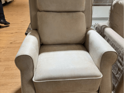 Grigg Cream Upholstered Manual Recliner (Clearance Line)