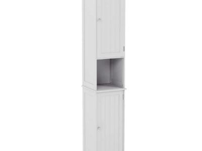 Priano 2 Door Tall White Freestanding Cabinet