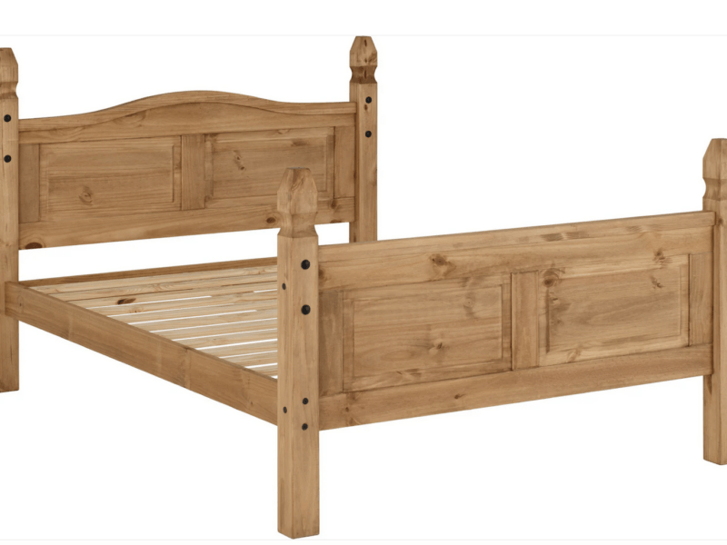 Corona Pine 5ft Kingsize Bed - High Foot End