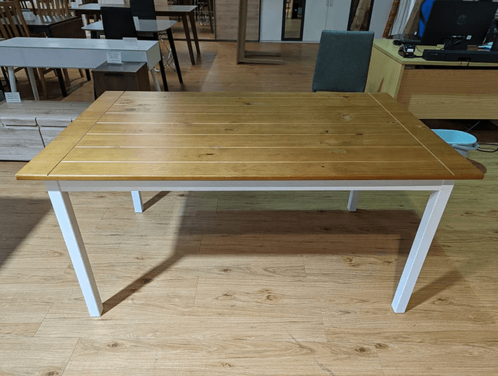 White and Pine Dining Table (Clearance Line)