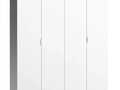White 4 Door Bifold Wardrobe (Clearance Line)
