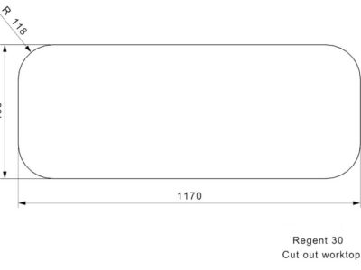 Reginox Regent 30 Lux 2.0 Bowl Stainless Steel Inset Kitchen Sink (RHD)