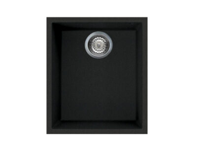 Reginox Quadra 100 1.0 Bowl Undermount Granite Kitchen Sink – Black