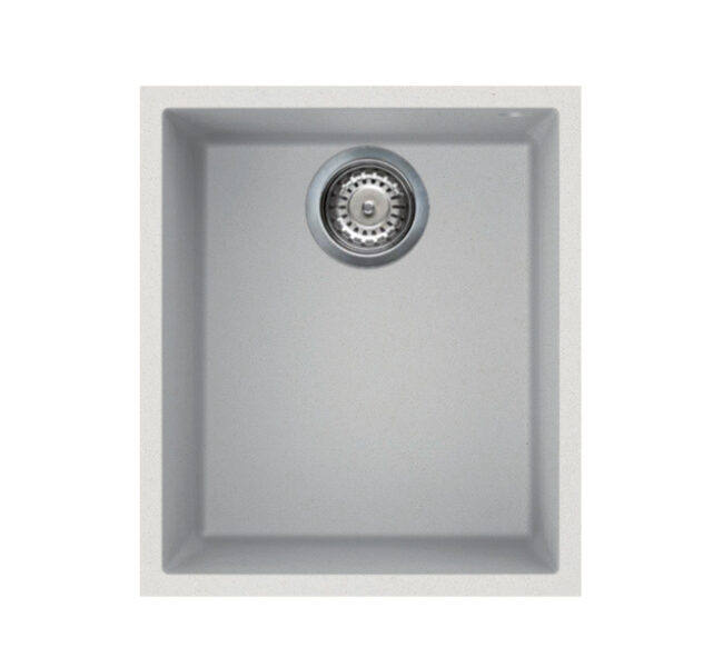 Reginox Quadra 100 1.0 Bowl Undermount Granite Kitchen Sink – White