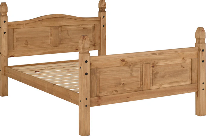Corona Pine 4ft6" Double Bed - High Foot End Regular price