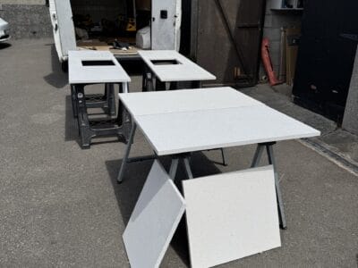 Minerva sink cut outs and pieces