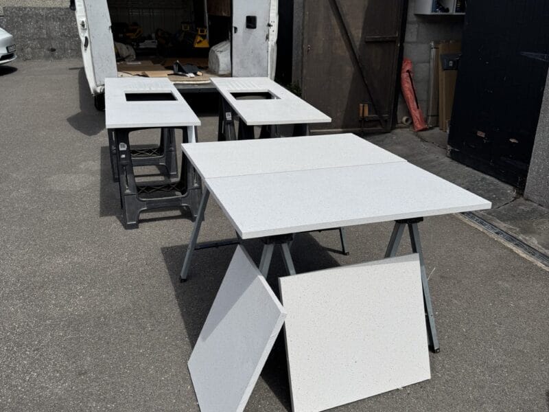 Minerva sink cut outs and pieces