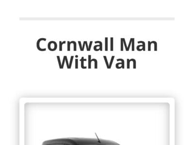 Man With a Van Cornwall