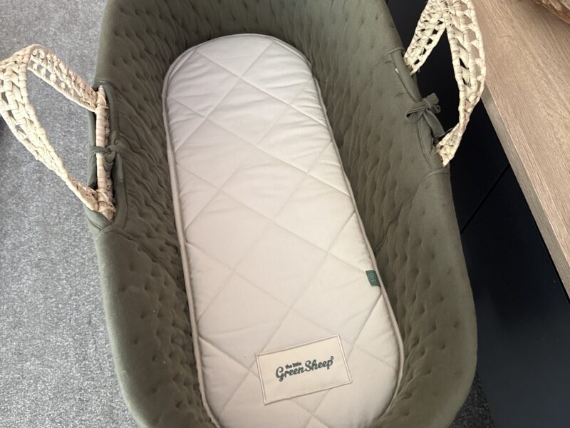 The Green Sheep Moses Basket